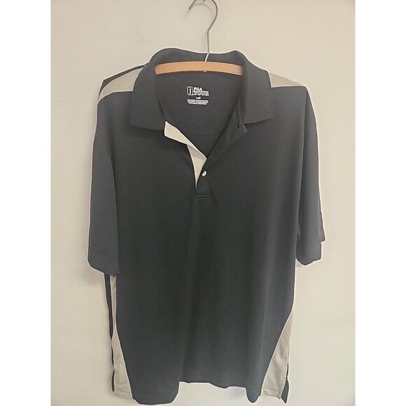 PGA Tour Men's Golf Performance 3 Button Stretch Polo Shirt Size Large - Picture 1 of 9